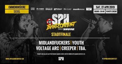 Flyer vom SPH Stadtfinale mit Infos (weitere Band: Midlandfuckers, Youth, Voltage Arc)
